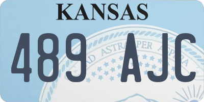 KS license plate 489AJC