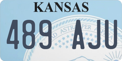 KS license plate 489AJU