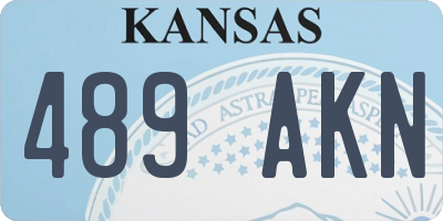 KS license plate 489AKN