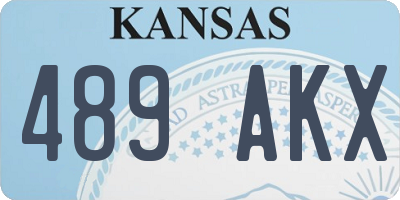 KS license plate 489AKX