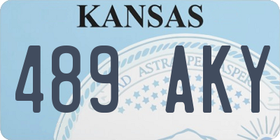 KS license plate 489AKY
