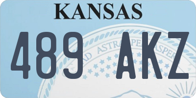 KS license plate 489AKZ