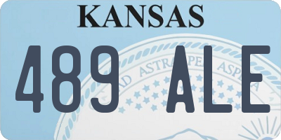 KS license plate 489ALE