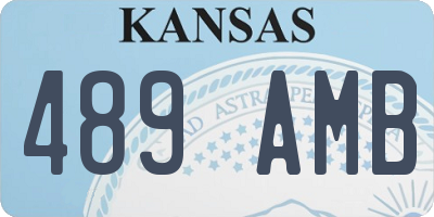 KS license plate 489AMB