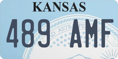 KS license plate 489AMF