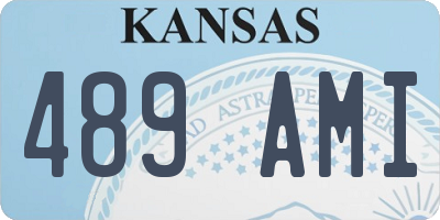 KS license plate 489AMI