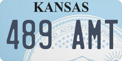 KS license plate 489AMT
