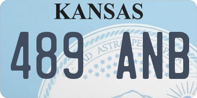 KS license plate 489ANB