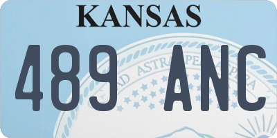 KS license plate 489ANC