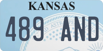 KS license plate 489AND