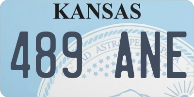 KS license plate 489ANE