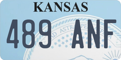 KS license plate 489ANF