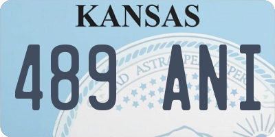 KS license plate 489ANI