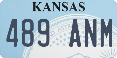 KS license plate 489ANM