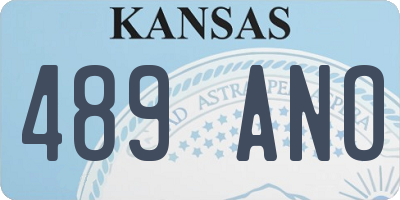 KS license plate 489ANO