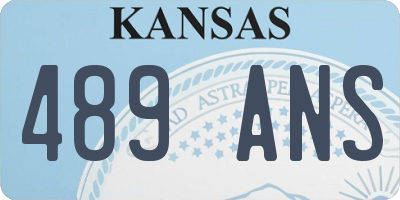 KS license plate 489ANS