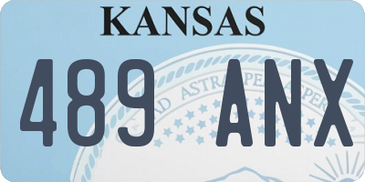 KS license plate 489ANX