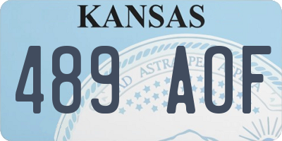 KS license plate 489AOF