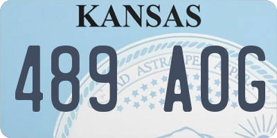 KS license plate 489AOG
