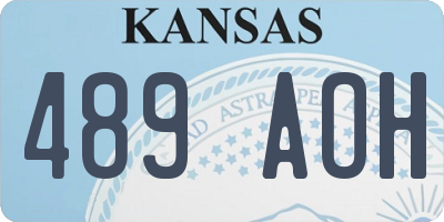 KS license plate 489AOH