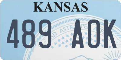 KS license plate 489AOK
