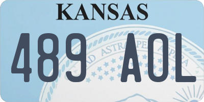 KS license plate 489AOL