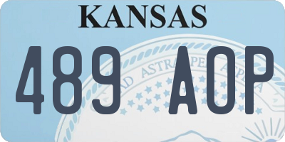 KS license plate 489AOP