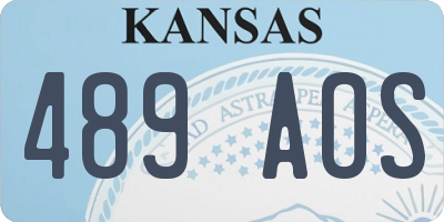 KS license plate 489AOS