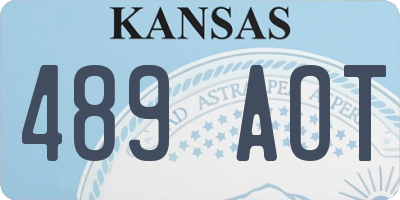 KS license plate 489AOT