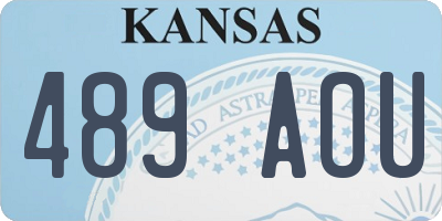 KS license plate 489AOU