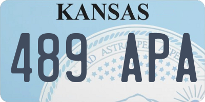 KS license plate 489APA