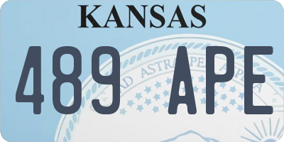 KS license plate 489APE