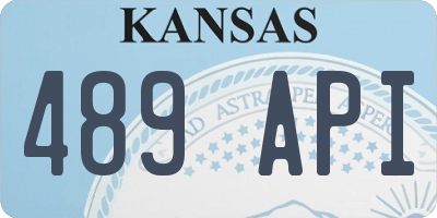 KS license plate 489API