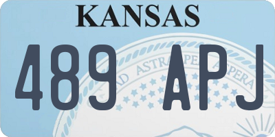 KS license plate 489APJ
