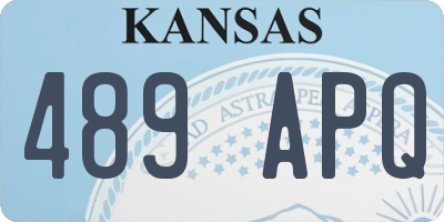 KS license plate 489APQ