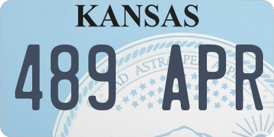 KS license plate 489APR