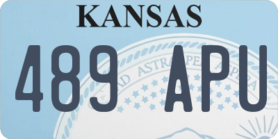 KS license plate 489APU