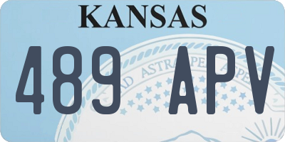 KS license plate 489APV