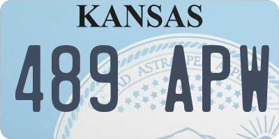 KS license plate 489APW