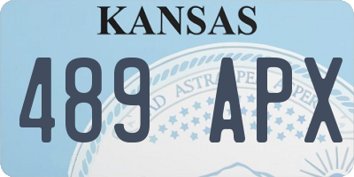 KS license plate 489APX