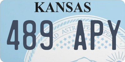 KS license plate 489APY