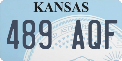 KS license plate 489AQF