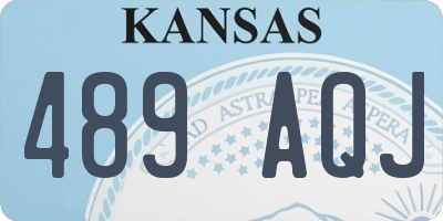 KS license plate 489AQJ