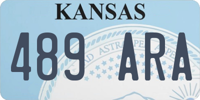 KS license plate 489ARA