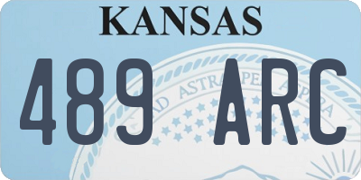 KS license plate 489ARC