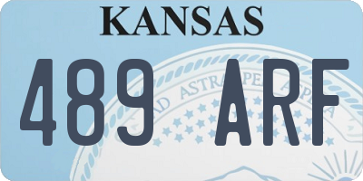 KS license plate 489ARF