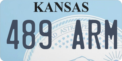 KS license plate 489ARM