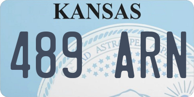 KS license plate 489ARN
