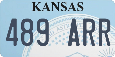 KS license plate 489ARR