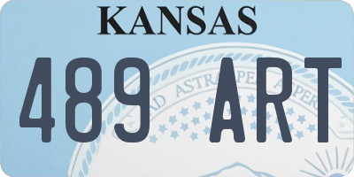 KS license plate 489ART